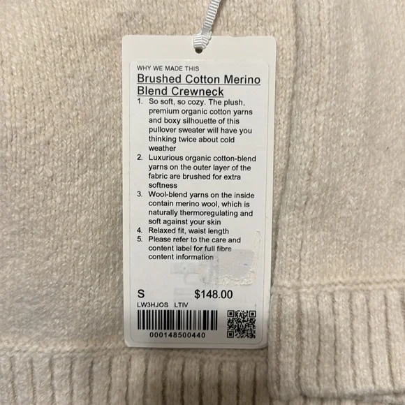 Brushed Cotton Merino Blend Crewneck - Picture 9 of 10